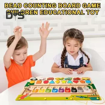 Магнитный лабиринт деревянная настольная игра 3 в 1 сортировка по цвету форма транспортное средство сопоставление мелкая моторика навыки детей развивающая игрушка для малышей мальчиков девочек подарок Sets