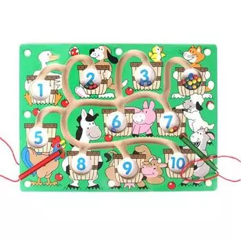 Магнитный лабиринт Woodpia Find Animals, популярная корейская игра