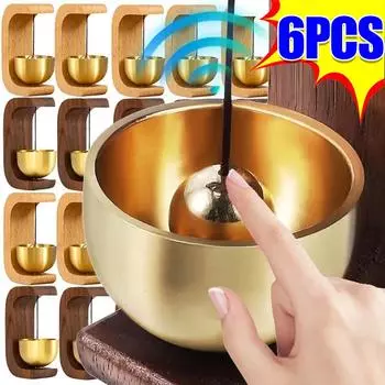 Магнитный латунный дверной звонок Беспроводные дверные звонки Деревянные колокольчики для ветров Входные дверные колокольчики Подвесные подвески Украшения для дома Подарки