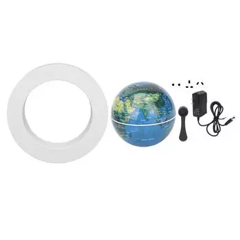 Магнитный левитационный шар белый со встроенным светодиодом и матовой текстурой 3,3 дюйма 12 В 1 А Магнитная левитация US Plug 100 to 240V