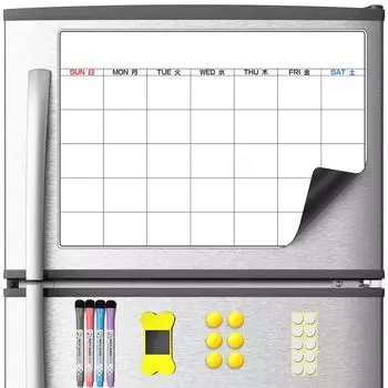 Магнитный лист-календарь Monoc Whiteboard, наклеивается на холодильник, легко стирается, подходит для управления бюллетенями, доска формата А3/доска расписания/доска для заметок