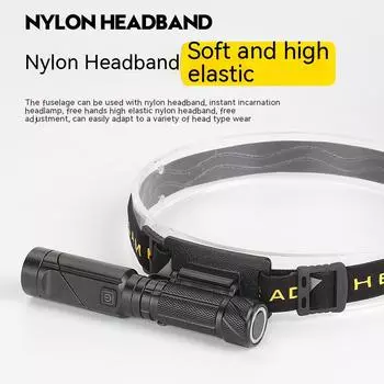 Магнитный локоть Складной фонарик USB Перезаряжаемый уличный налобный фонарь из алюминиевого сплава Кемпинг Аварийный яркий портативный фонарь W303(NO battery)