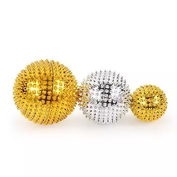 Магнитный массажный мяч для расслабления мышц – идеально подходит для пальцев, ступней и ладоней 3.2cm золотой