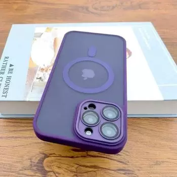 Магнитный матовый чехол для iPhone 15 14 13 12 11 Pro Max iPhone15 15Pro 14Pro для Magsafe Mag Safe с беспроводной зарядкой и крышками для объективов For iPhone 11