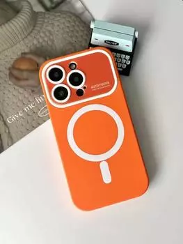 Магнитный матовый чехол для телефона из ПК для Iphone 15 13 14 Pro Max Plus с большим защитным окном для объектива Magsafe для Iphone 11 13 14 Pro For iPhone 12