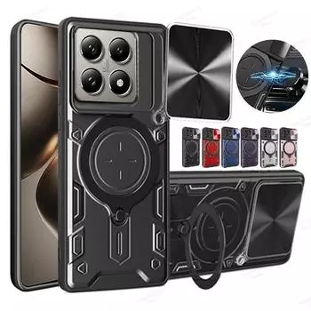 Магнитный матовый чехол для телефона Xiaomi 14T 13T 12T 11T 14 13 12 Pro Противоударный бронированный чехол для Xiaomi 14 13 12 11 Lite Ultra Funda For Mi 14 Ultra розового золота