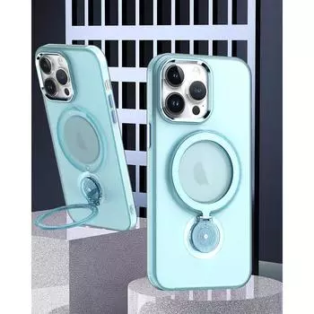 Магнитный металлический чехол-подставка для iphone 15 14 Plus 13 12 11 Pro Max с кольцом-держателем, противоударный чехол Magsafe с беспроводной зарядкой for iPhone 15 plus
