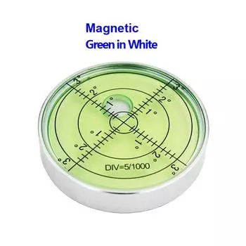 Магнитный многоцветный универсальный круглый металлический спиртовой уровень пузырьковый бусина горизонтальный инструмент диаметр 60*10 мм 1 шт