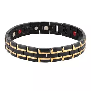 Магнитный мужской браслет из титановой стали, мужской браслет