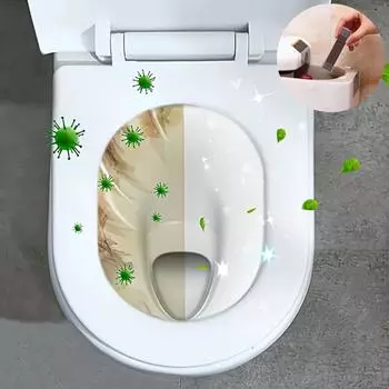 Магнитный очиститель для туалета, пластиковая трубка из ПК, квадратная упаковка, изготовлена из пластикового материала, подходит для туалетов 1pcs чёрный