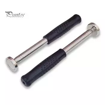 Магнитный пикап, удобный сильный магнит, выдвижная ручка, магнитный инструмент для подметания, для домашней мастерской серебряный