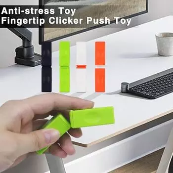 Магнитный пластиковый слайдер, игрушка-непоседа, карманный кликер на кончиках пальцев, нажимная игрушка, гибкая обучающая игрушка для взрослых мятный зеленый