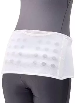 Магнитный пояс для живота в стиле Накаяма, удобная сетка, размер L, сделано в Японии, управляемое медицинское оборудование, поясной пояс, устройство магнитной терапии, унисекс, нижняя часть белый