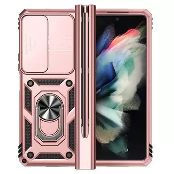 Магнитный портативный держатель для кольца Funda Case для Samsung Galaxy Z Fold 4 5g Fold4 Zfold4 Защита объектива Аксессуары для телефона Чехол for Samsung Z fold 4 золотой