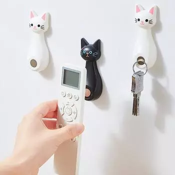 Магнитный присоска с пультом дистанционного управления в виде мультяшного кота с прочным клеем и гвоздем, устойчивым к царапинам, кронштейн для телевизора и кондиционера, новый