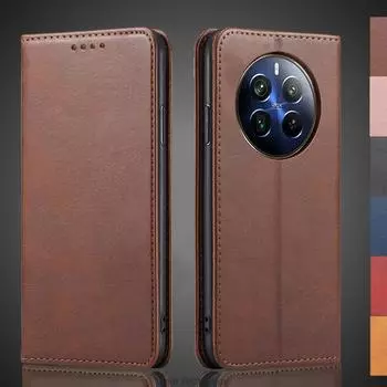 Магнитный притяжение кожаный чехол для OPPO Realme P1 Pro RMX3844 6.7 кобура флип чехол кошелек телефон сумки Capa Fundas Coque for Realme P1 Pro&Just Case