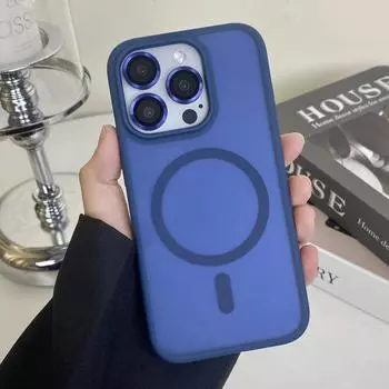 Магнитный противоударный чехол Magsafe для iPhone, защитное пальто с беспроводной зарядкой, темный iPhone14 15 14Pro Max 13 Pro Max For Iphone 14 Plus