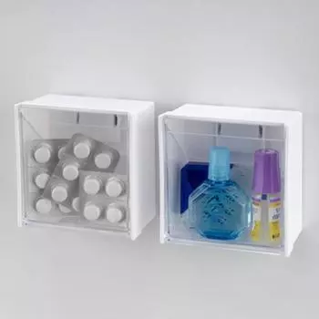 Магнитный ящик для хранения большой емкости с прозрачной крышкой, пыленепроницаемый, простой в установке S чёрный