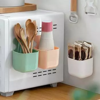 Магнитный ящик для хранения Съемная организация PP Прочный органайзер для хранения на холодильнике Держатель для дома Товары для дома розовый