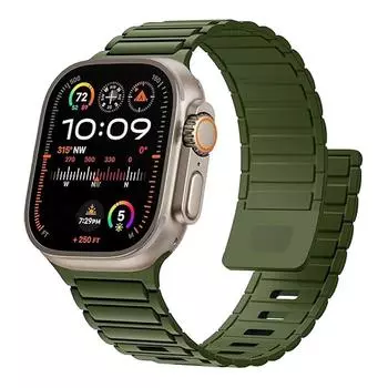 Магнитный ремешок для Apple Watch Band 49 мм 45 мм 46 мм 44 мм 40 мм 42 мм 41 мм Силиконовый браслет Correa Series 10 9 8 7 6 5 SE Ultra 3 38mm 40mm 41mm