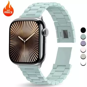 Магнитный ремешок для Apple Watch Ultra 2/1 49 мм 10 46 мм 42 мм 44 мм Series10 9 8 7 6 женский браслет для iWatch 38 мм 41 мм 40 мм 45 мм ремешок универсальный 20/22 мм Universal 20mm width зелёный