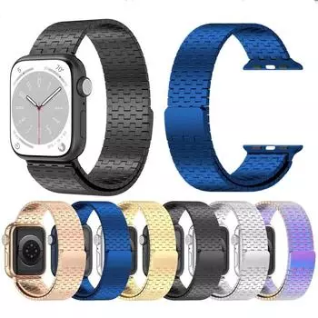 Магнитный ремешок для Apple Watch Ultra 8, 49 мм, 45 мм, 41 мм, 44 мм, 42 мм, 40 мм, ремешок для часов, браслет для Iwatch Series 9, 8, 7 Se2, 6, 5, 4, 3, 2 384041mm серебряный