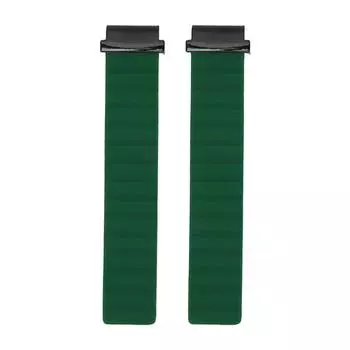 Магнитный ремешок для часов, регулируемый, быстросъемный, силиконовый ремешок для часов, 20 мм, подходит для Garmin Fenix 7S 6S зелёный