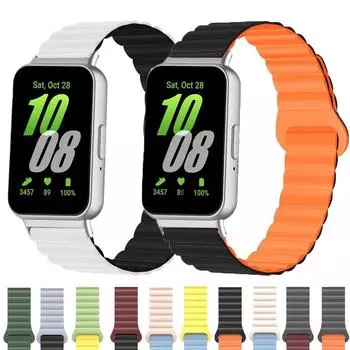 Магнитный ремешок для Samsung Galaxy Fit 3 Sport Силиконовый ремешок для часов Samsung Galaxy Fit3 Аксессуары Correa Мужской Женский Браслет Samsung Galaxy Fit 3 синий