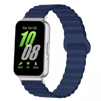 Магнитный ремешок для Samsung Galaxy Fit 3 Sport Силиконовый ремешок для часов Samsung Galaxy Fit3 Аксессуары Correa Мужской Женский Браслет Samsung Galaxy Fit 3 синий
