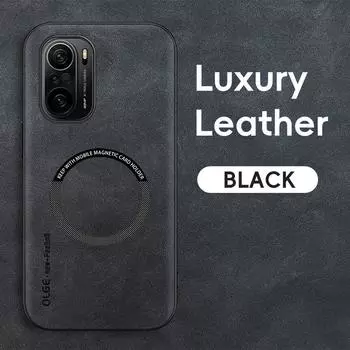 Магнитный ретро кожаный чехол для Xiaomi Poco F3 F4 PocoF3 PocoF4 чехол для телефона с беспроводной зарядкой For Poco F4 коричневый