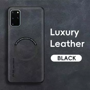 Магнитный ретро кожаный мягкий чехол для Samung Galaxy S20 Plus Ultra S20Plus S20Ultra беспроводной зарядный чехол для телефона For Galaxy S20 коричневый