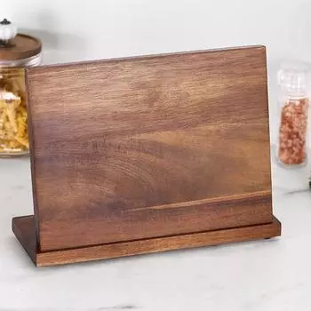 Магнитный режущий блок из дерева акации, держатель для хранения бытового резака, органайзер для резака, полка, большая емкость, подставка для кухонных столовых приборов