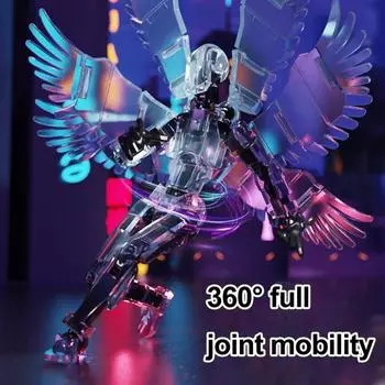 Магнитный робот, самособирающаяся фигурка со сменными аксессуарами, многошарнирная подвижная фигурка, игрушка-манекен в подарок для детей
