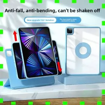 Магнитный съемный вращающийся прозрачный чехол для 2025 iPad Air 7 11 Pro 10,9 дюймовый планшет защитный чехол iPad 11th 2025 11