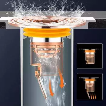 Магнитный самозакрывающийся сливной стержень для запаха и насекомых, дезодорант, анти-запах, без запаха, ванная, туалет, канализация, слив для душа серый