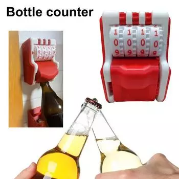 Магнитный счетный открывалка для бутылок, настенный холодильник, коллекционер крышек, счетчик пива для любителей напитков, отслеживающий объем выпитого красный
