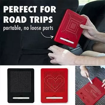 Магнитный шариковый блокнот для рисования доска для рисования с ручкой обучающий планшет для рисования развивающие игрушки для детей взрослый блокнот one size чёрный