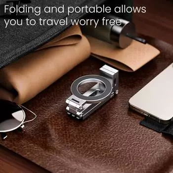 Магнитный штатив для телефона Apple 16/15/14/13/12 Pro Max, складная подставка из алюминиевого сплава, вращение на 360 градусов, быстросъемная настольная подставка для телефона