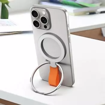 Магнитный силиконовый держатель для телефона с петлей для пальцев, вращающийся на 360 градусов, держатель для телефона с кольцом для iPhone 15 14 13 12 Pro/Max/Plus