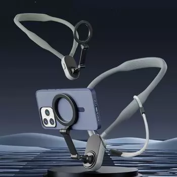 Магнитный силиконовый магнитный шейный держатель Первый вид Магнитный шейный держатель для телефона Смартфон