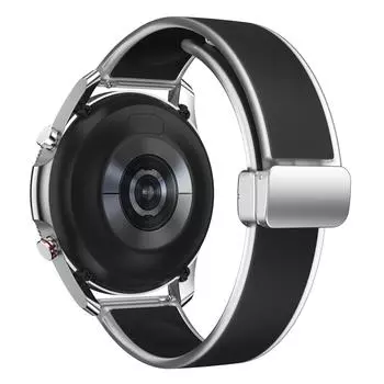 Магнитный силиконовый ремешок 20 мм/22 мм для Samsung Galaxy 6 3 4 5 Pro Classic Gear S3 Active 2 Sport Huawei Watch GT 2e 4 46 мм Amazfit Bip/GT/GTS/GTR Band 20mm watch band чёрный