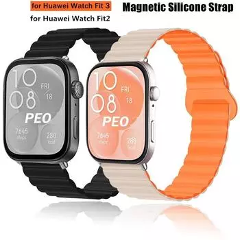 Магнитный силиконовый ремешок для Huawei Watch Fit 3, браслет на браслете Huawei Watch Fit2, аксессуары, сменный ремень, ремешок для часов For Huawei Fit 3