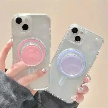 Магнитный складной держатель для мобильного телефона, гнездо, карман, поддержка Magsafe IPhone, Samsung Mac, сейф, расширяемая подставка для безымянного пальца белый