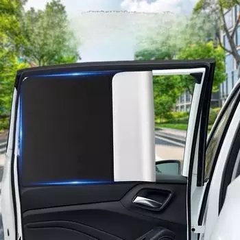 Магнитный солнцезащитный козырек для автомобиля из титана и серебра — летняя защита от солнца и полная светонепроницаемость.