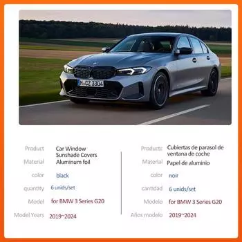 Магнитный солнцезащитный козырек для BMW 3 серии G20 M Sport M340i 330d M340d 2019~2024, шторка на лобовое стекло, накладка на окно, аксессуары 2019-2024