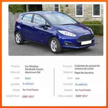 Магнитный солнцезащитный козырек для Ford Fiesta ST Mk6 Zetec Titanium B299 B409 2009~2017 Крыша, лобовое стекло, шторка, солнцезащитный козырек, аксессуары for Hatchback