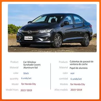 Магнитный солнцезащитный козырек для Honda City Ballade GM 6th Gen Grace 2015~2019, шторка на лобовое стекло, солнцезащитный козырек, аксессуары 2015-2019