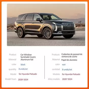 Магнитный солнцезащитный козырек для Hyundai Palisade LX2 Santa Fe XL 2020~2024, шторка на лобовое стекло, козырек на люк, аксессуары 2020-2024
