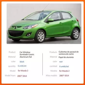 Магнитный солнцезащитный козырек для Mazda 2 Mazda2 Demio DE DH 2007~2014 Крыша, лобовое стекло, шторка, солнцезащитный козырек, люк, крышка, аксессуары for Hatchback