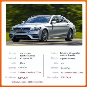 Магнитный солнцезащитный козырек для Mercedes-Benz S-класса W222 S550 S500 2014~2020, шторка на лобовое стекло, козырек, люк на крыше, аксессуары 2014-2020